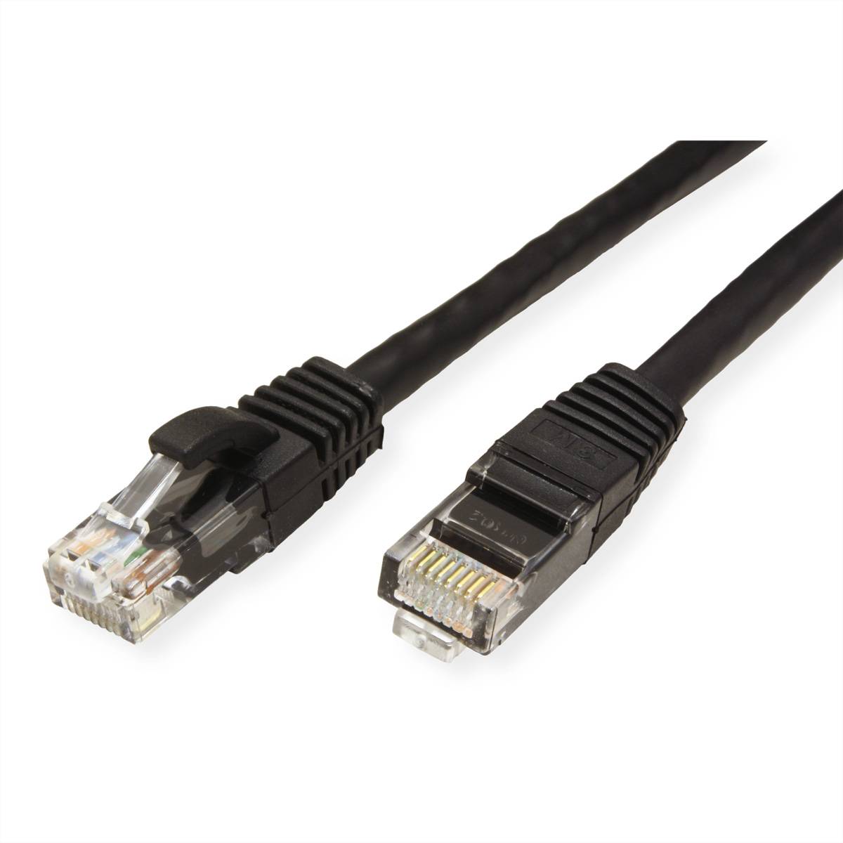 VALUE Patchkabel Kat.6A (Class EA) UTP, schwarz, 1 m