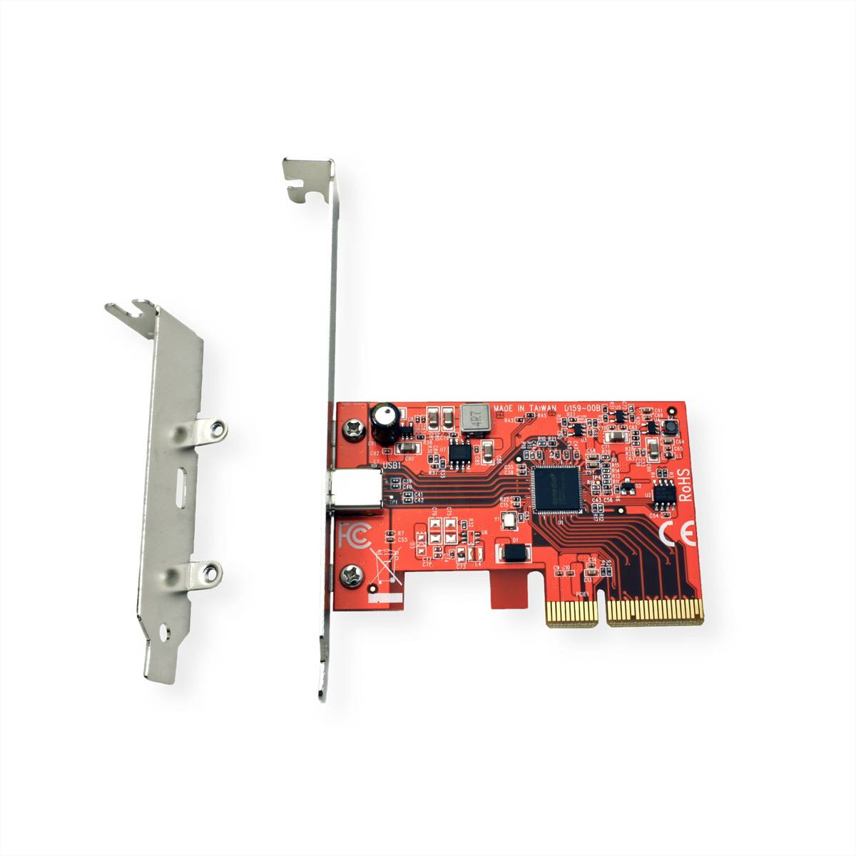ROLINE PCI-Express-Karte, USB 3.2 Gen 2x2, 1 Port Typ C