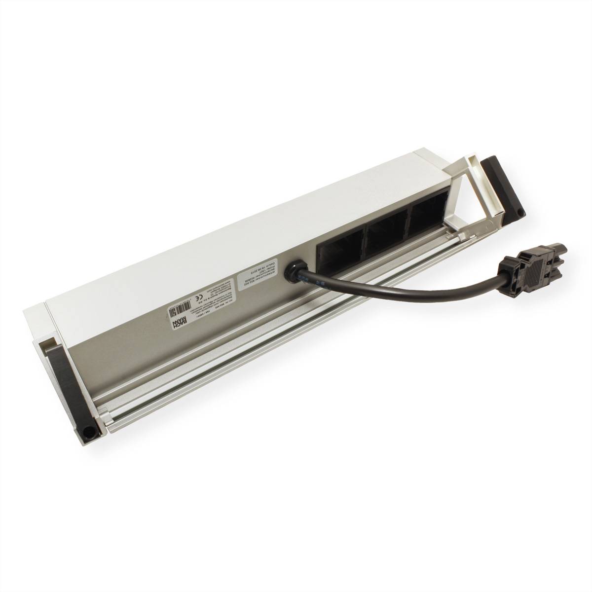 Bachmann 902.402 Steckdosenleiste ohne Schalter Schwarz, Aluminium Schutzkontakt