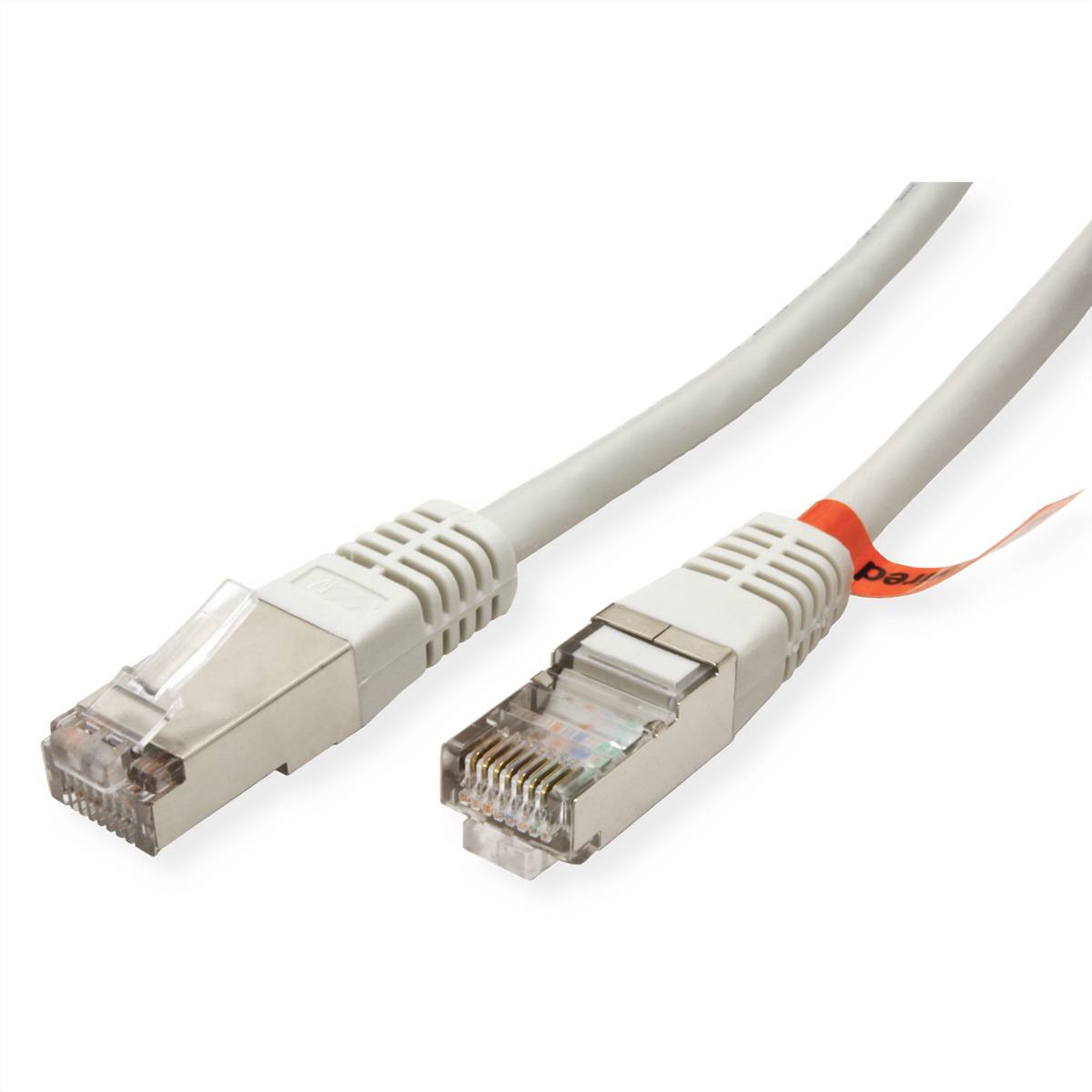 ROLINE Patchkabel Kat.5e (Class D) FTP, gekreuzt, grau, 3 m