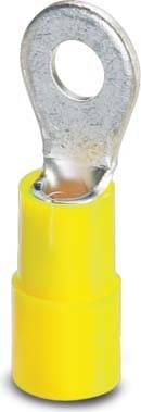 Phoenix Contact 3240029 Ringkabelschuh Querschnitt (max.)=6 mm² Loch-Ø=6.50 mm Teilisoliert Gelb 25
