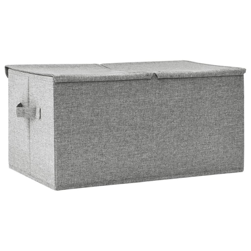 vidaXL Aufbewahrungsbox Stoff 50x30x25 cm Grau