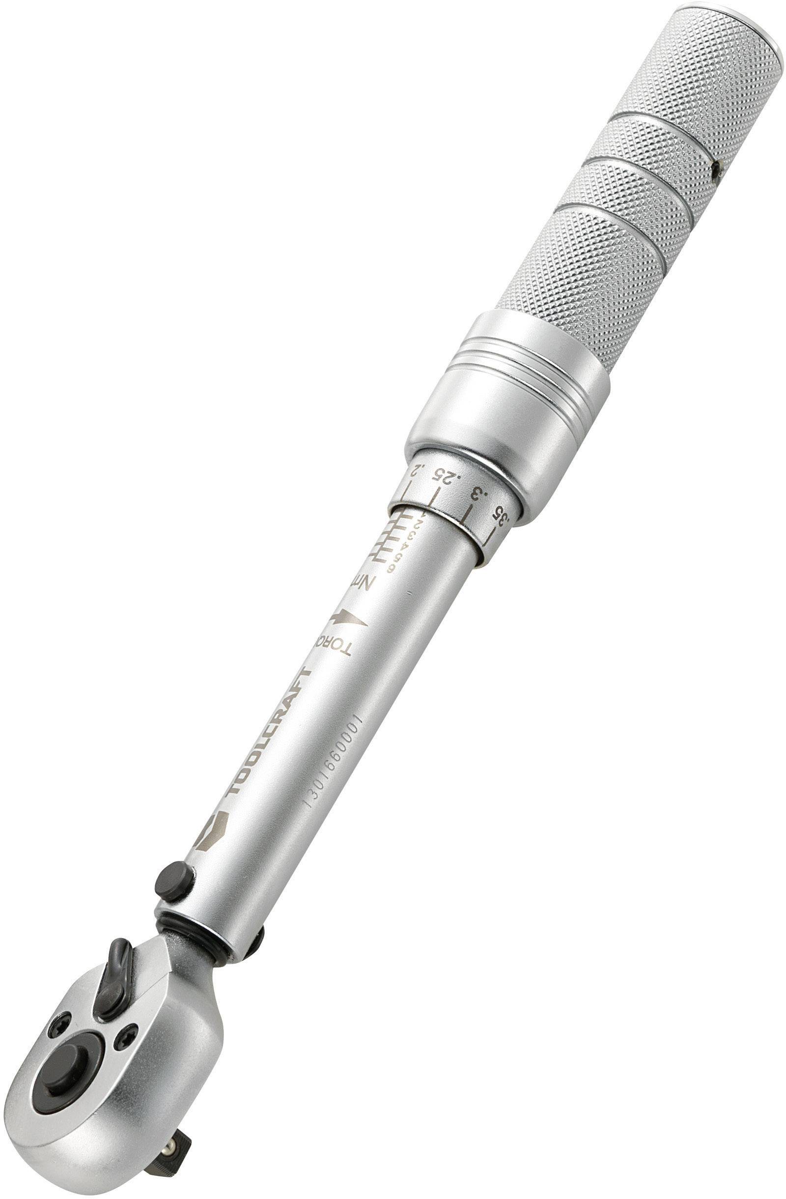 TOOLCRAFT 819161 Drehmomentschlüssel mit Umschaltknarre 1/4" (6.3 mm) 1 - 6 Nm