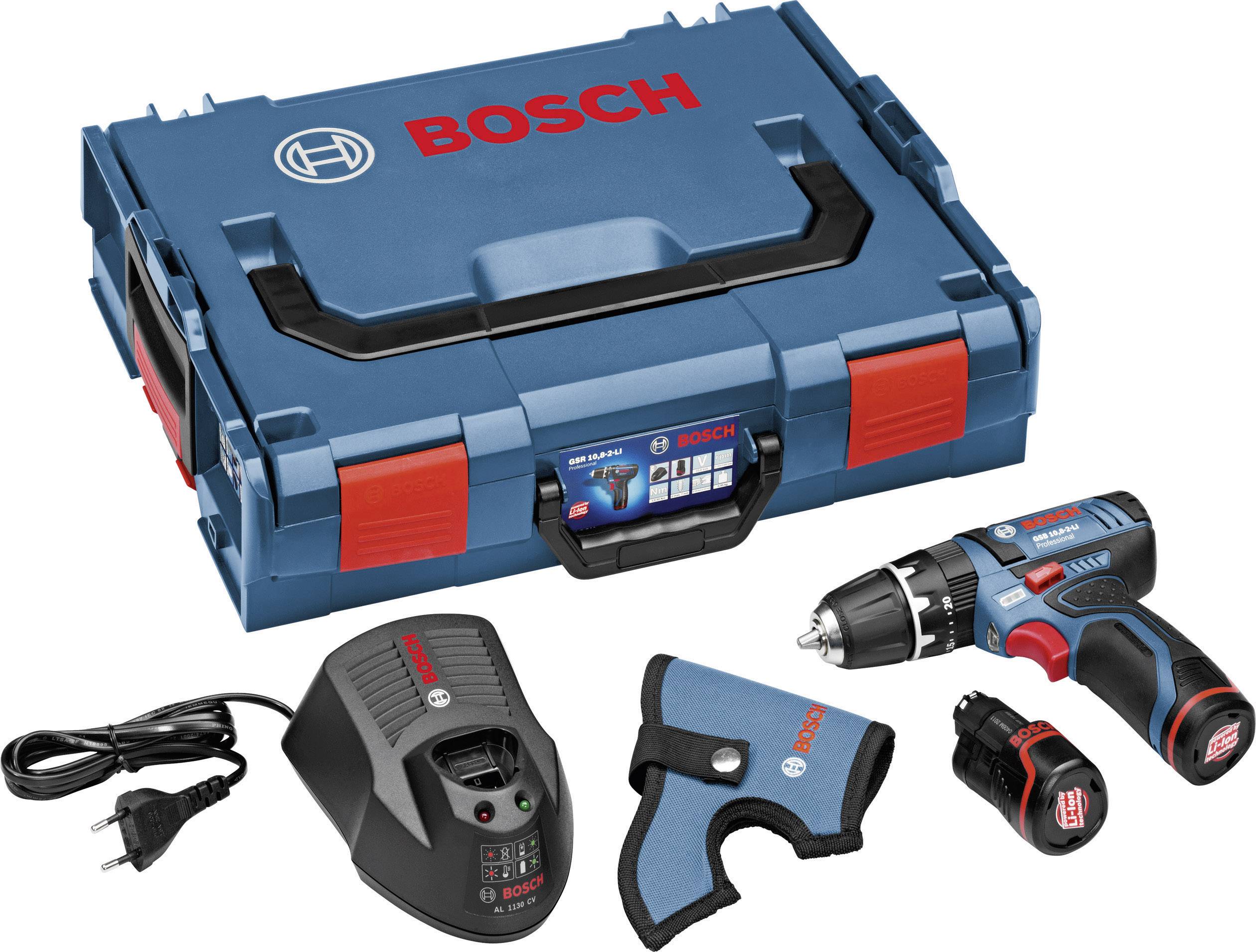 Bosch Professional GSB 10,8-2-LI 2-Gang-Akku-Schlagbohrschrauber inkl. 2. Akku, inkl. Koffer