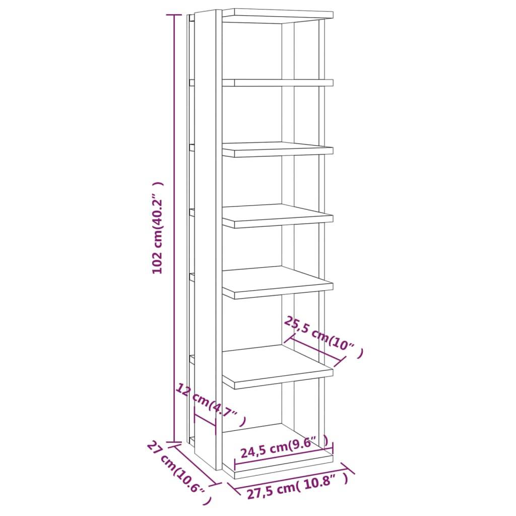 vidaXL Schuhschrank Betongrau 27,5x27x102 cm Holzwerkstoff