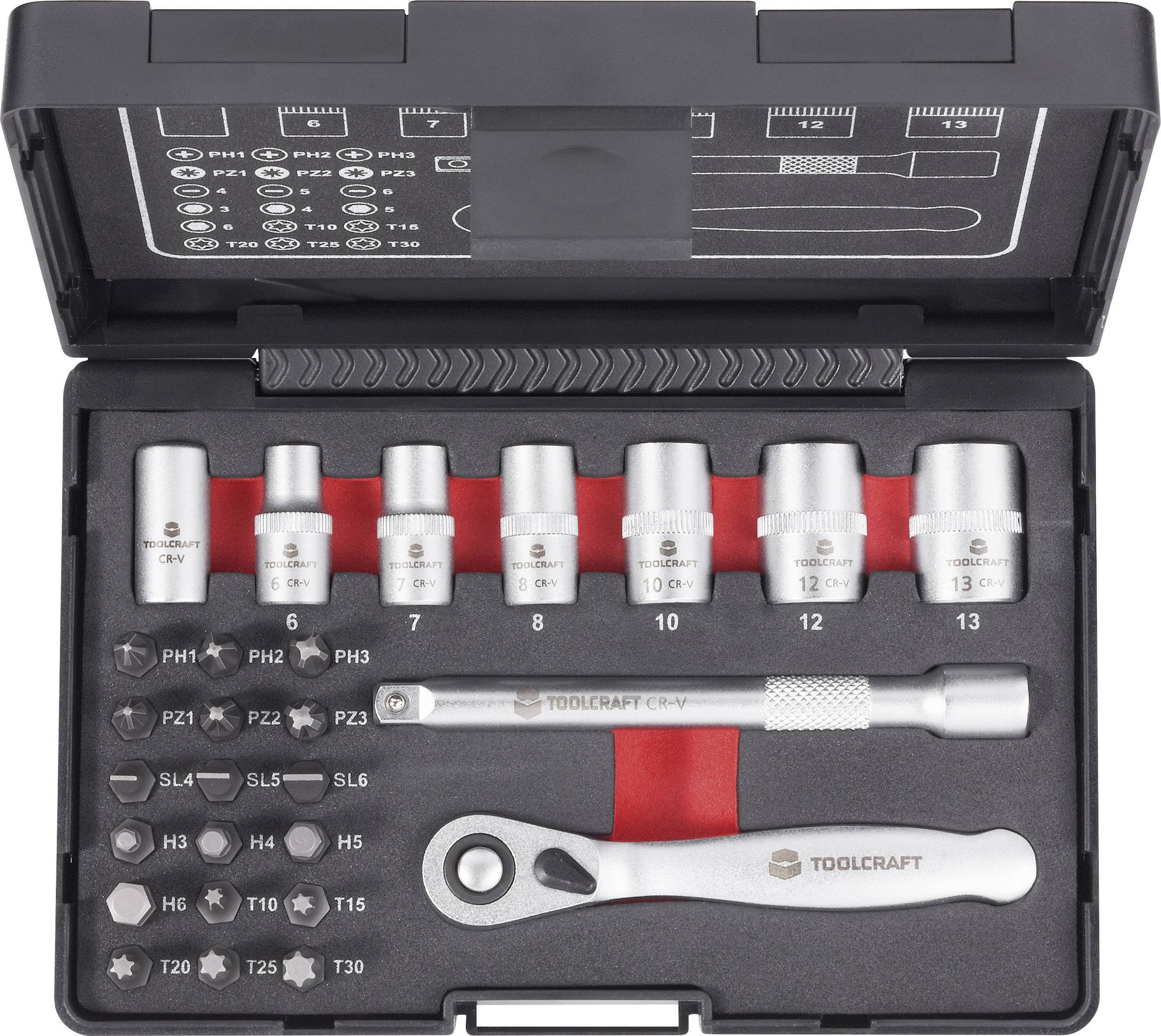 TOOLCRAFT Steckschlüsselsatz metrisch 1/4" (6.3 mm) 26teilig 819263