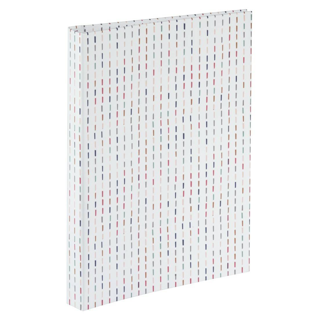 hama 00007240 Spiral-Album "Graphic", 19x24,5 cm, 40 weiße Seiten, Stripes