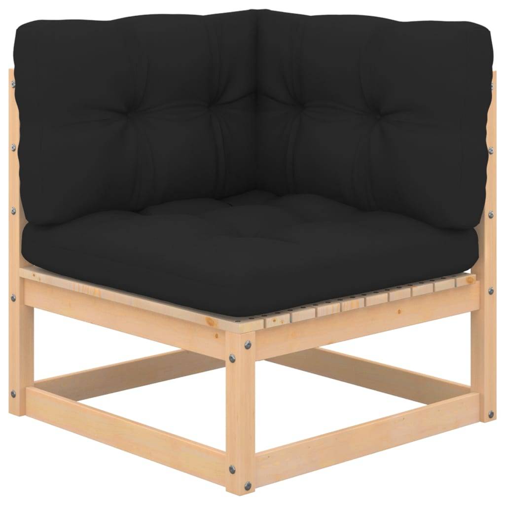 vidaXL Garten-Ecksofas mit Kissen 2 Stk. Massivholz Kiefer