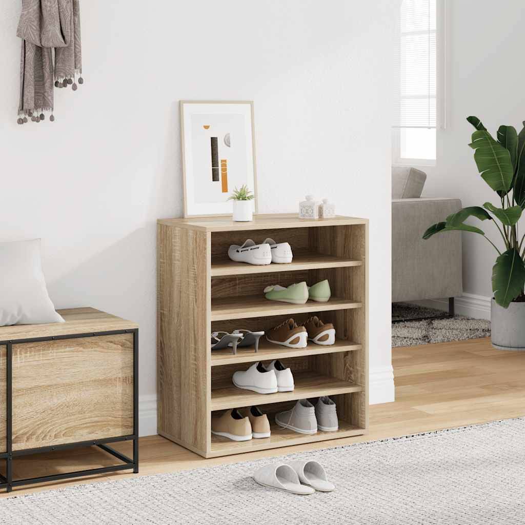 vidaXL Schuhschrank Sonoma-Eiche 60x35x70 cm Holzwerkstoff