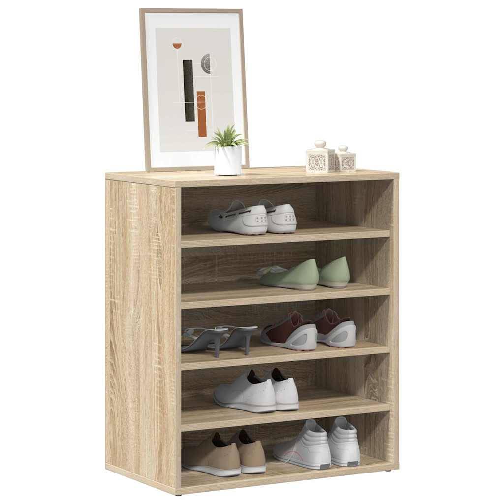 vidaXL Schuhschrank Sonoma-Eiche 60x35x70 cm Holzwerkstoff