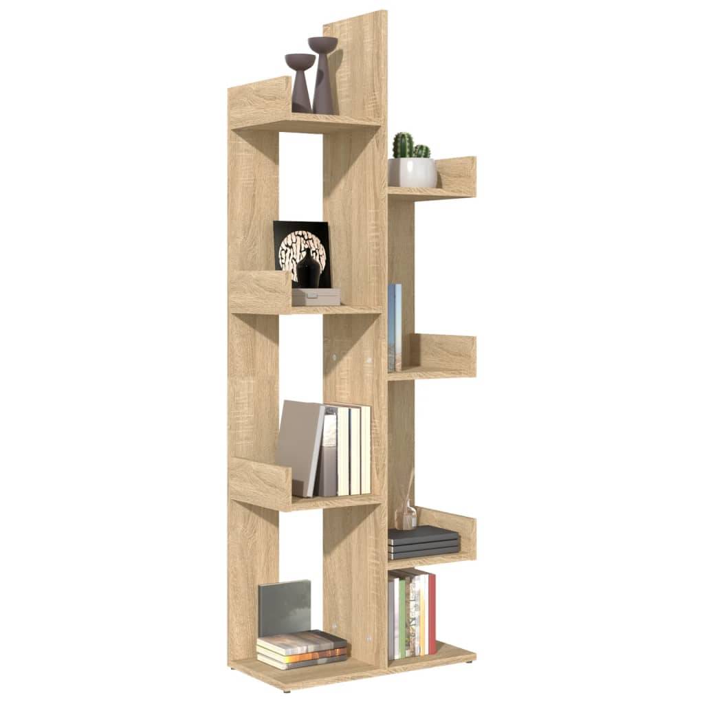 vidaXL Bücherregal Sonoma-Eiche 48x25,5x140 cm Holzwerkstoff
