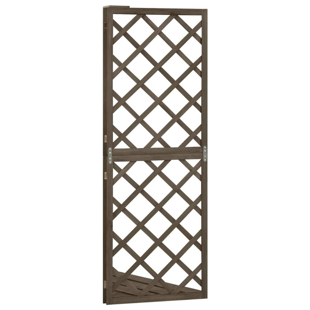vidaXL Eckspalier Grau 50x50x145 cm Massivholz Tanne