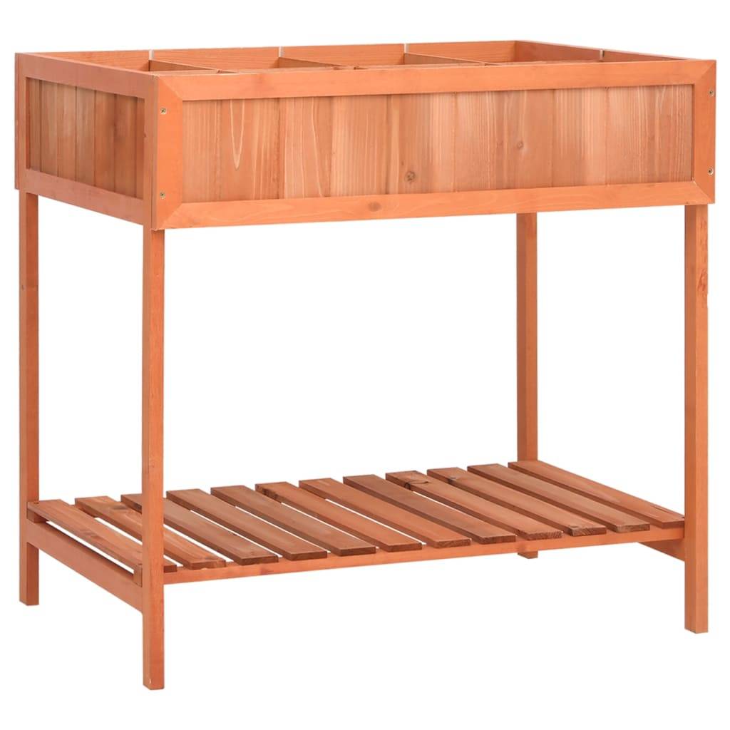 vidaXL Pflanzgefäß für Kräuter 80x60x80 cm Massivholz Tanne