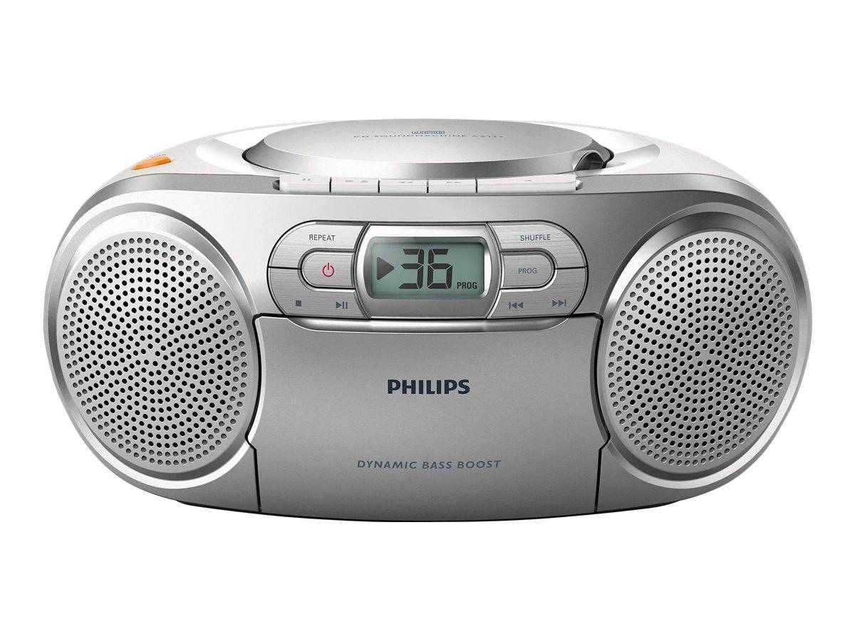 Philips AZ127 - Ghettoblaster - 2 Watt - Silber