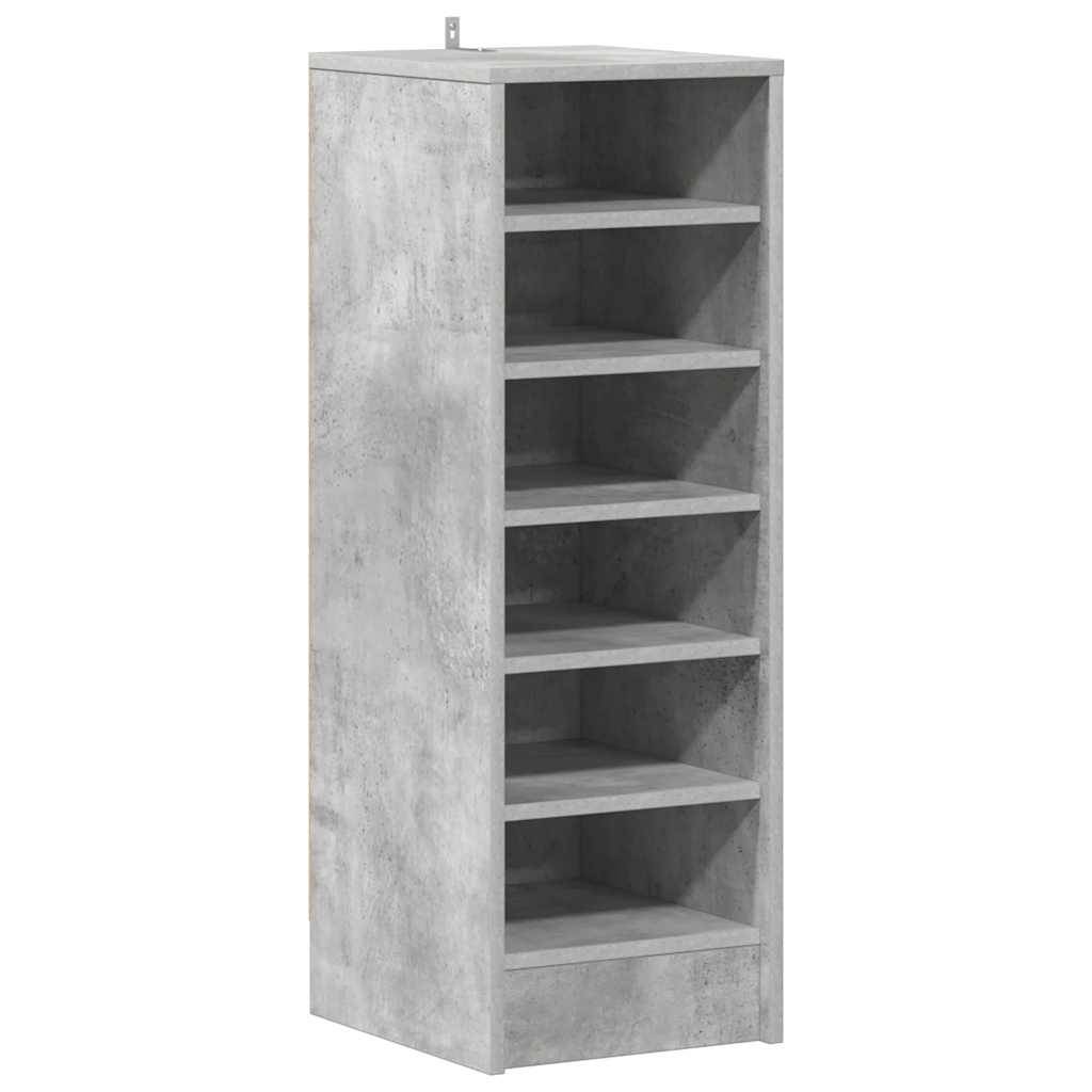 vidaXL Schuhschrank Betongrau 31,5x35x90 cm Holzwerkstoff