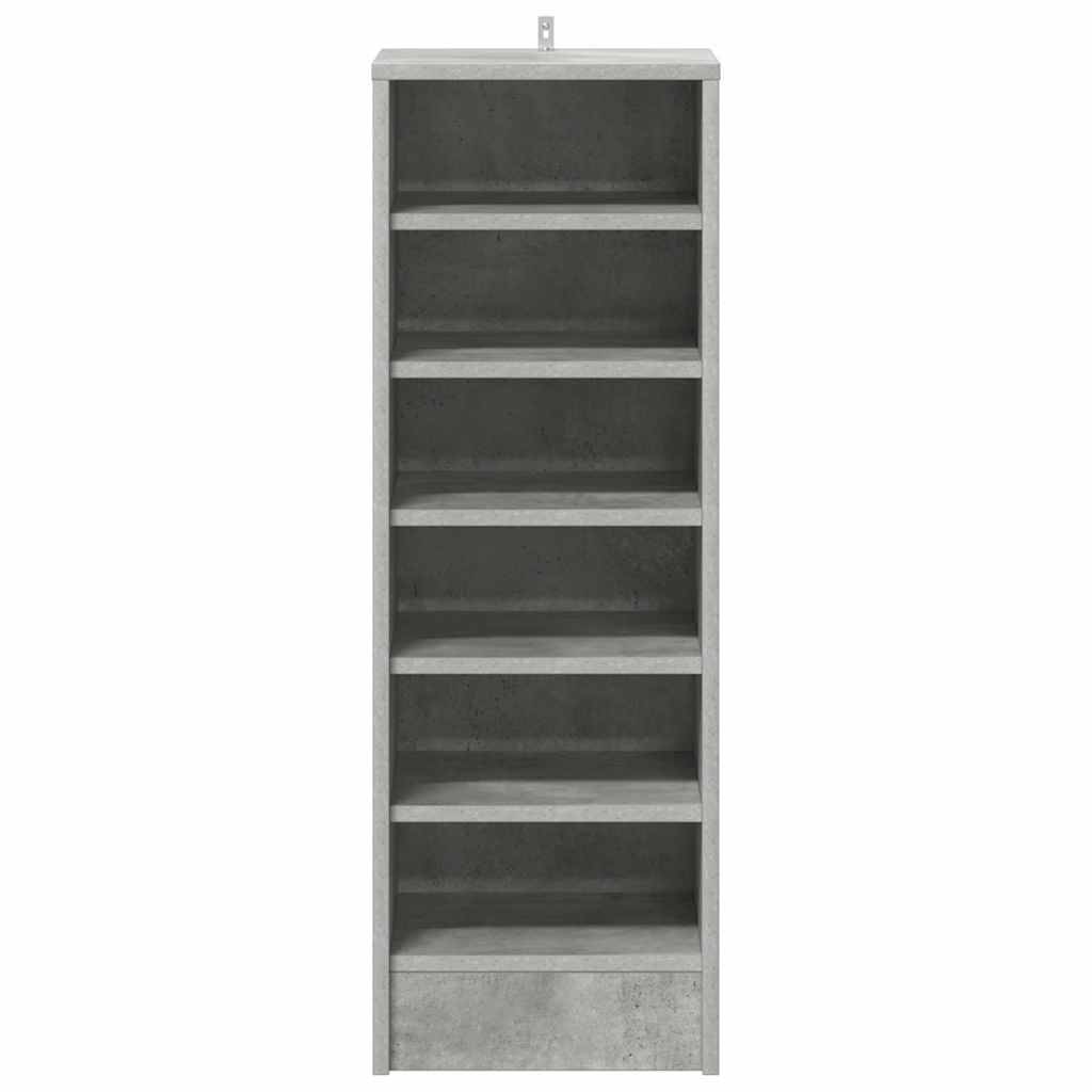 vidaXL Schuhschrank Betongrau 31,5x35x90 cm Holzwerkstoff