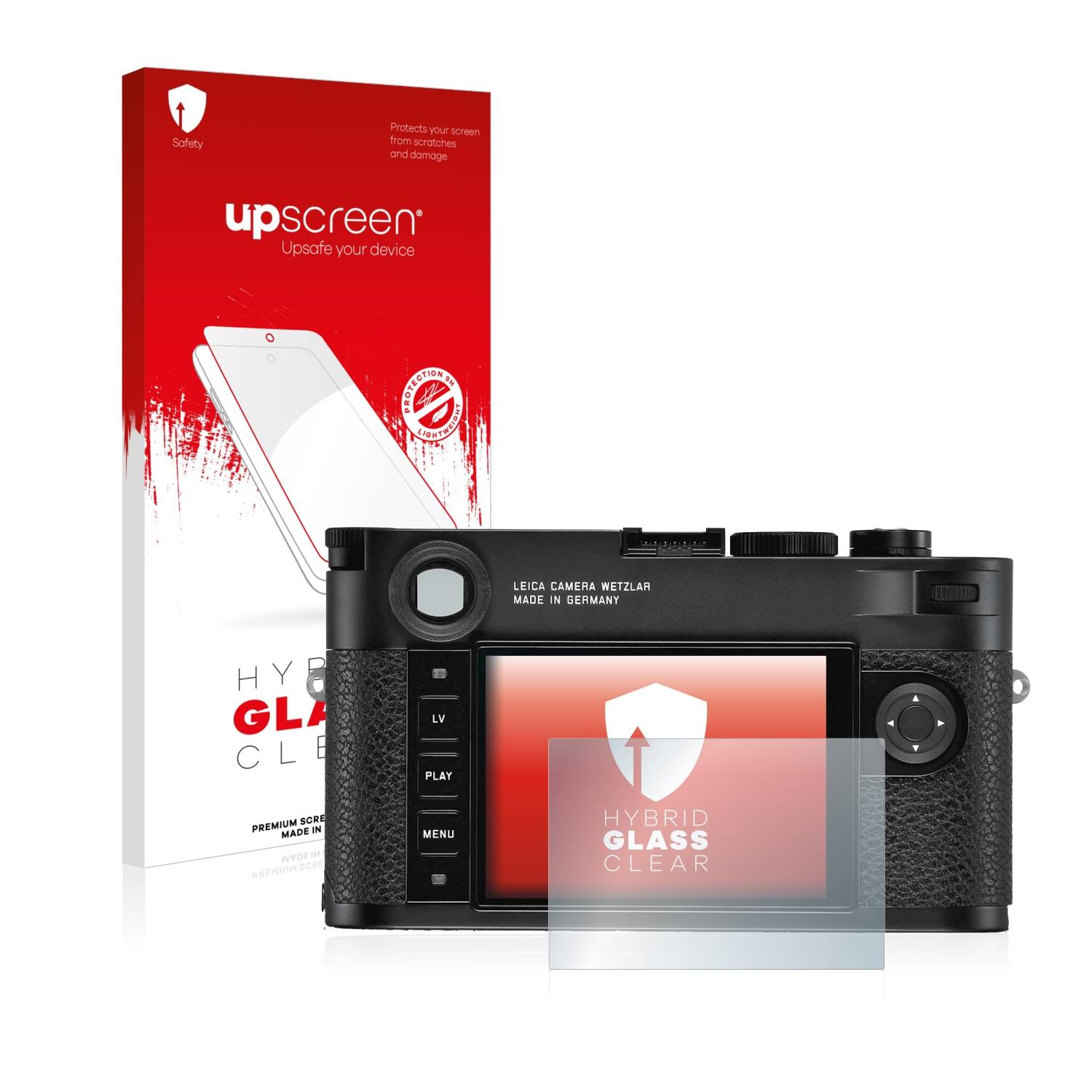 upscreen Flexible Schutz Glas Folie für Leica M10-R Schutzglas 9H Hybridglas Klar