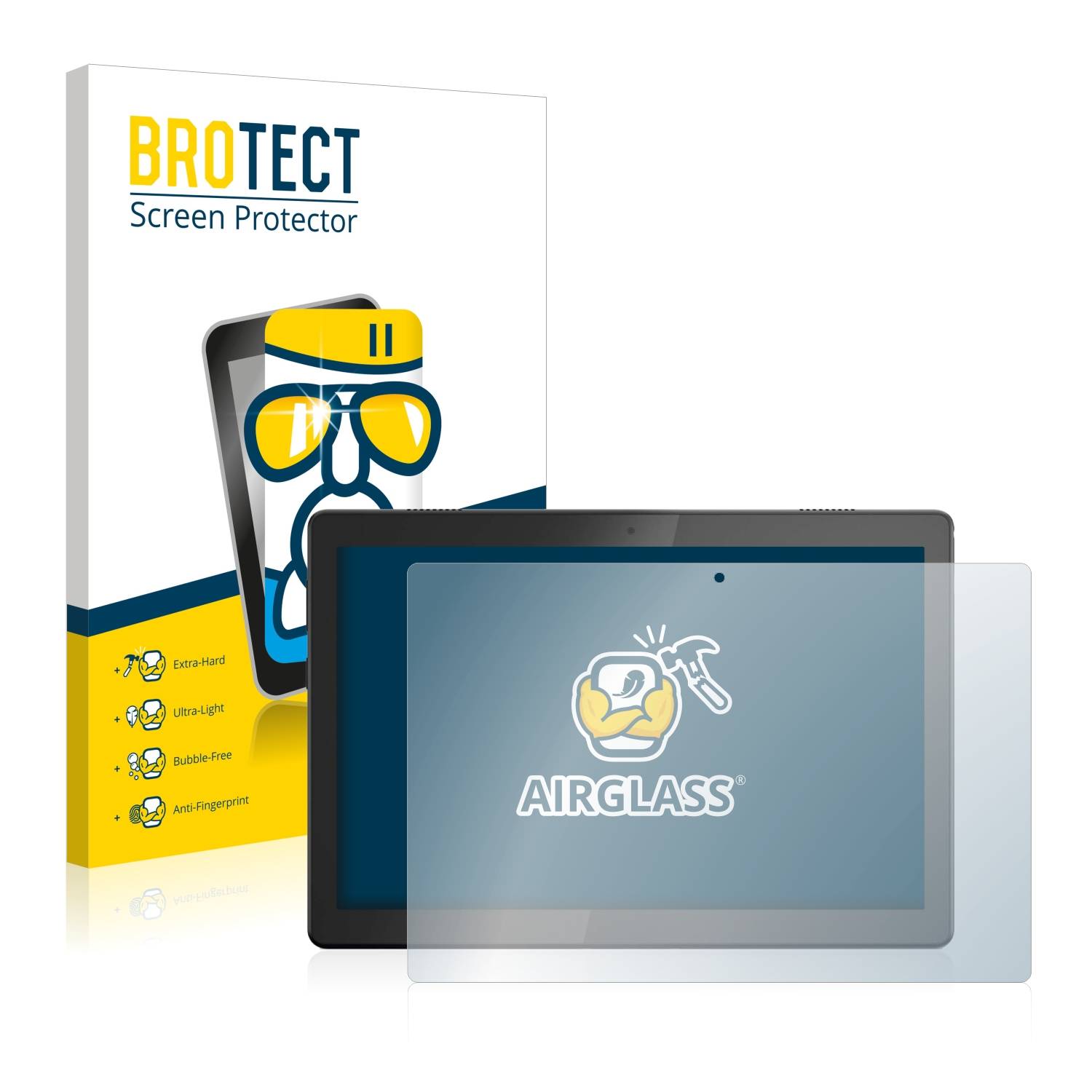 BROTECT AirGlass Flexible Schutz Glas Folie für Lenovo Tab M10 TB-X505L Klar Transparent