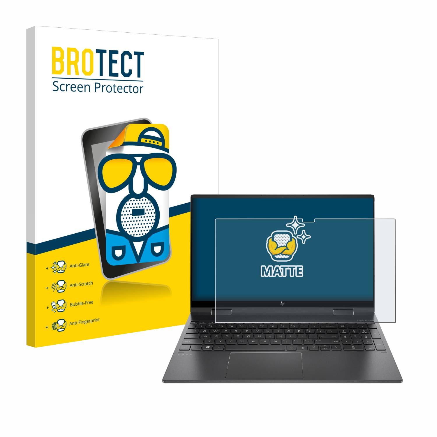 BROTECT Schutzfolie für HP Envy x360 (15-eX) (358 mm x 230 mm) Folie Matt Entspiegelt