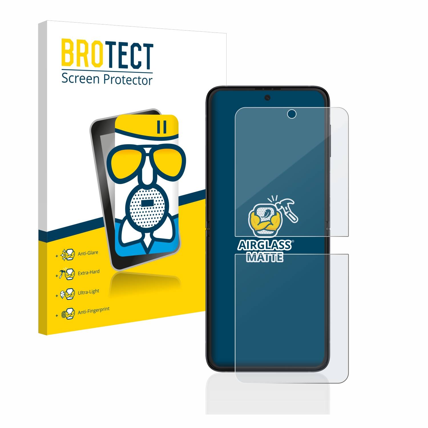 BROTECT AirGlass Matt Glas Panzer Folie für Samsung Galaxy Z Flip 3 5G