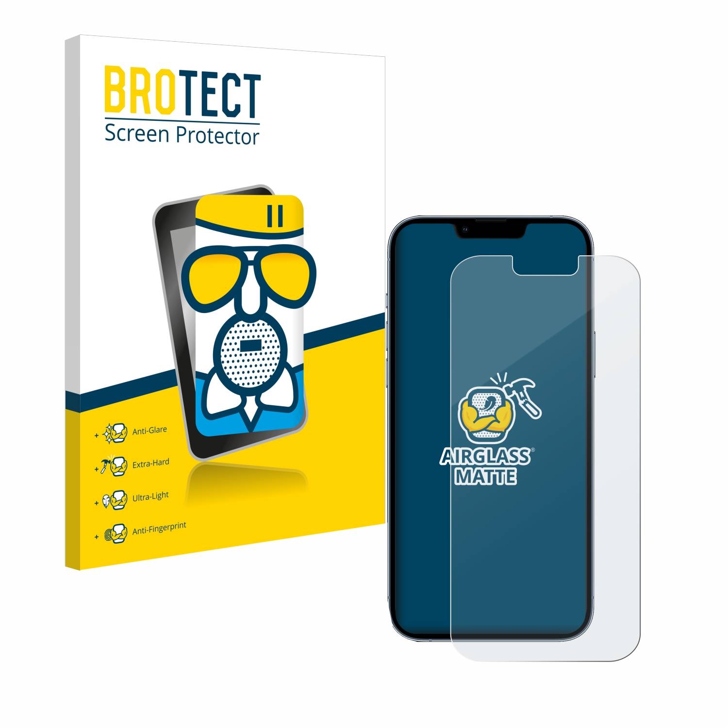 BROTECT AirGlass Matt Glas Schutz Folie für Apple iPhone 13 Pro Max