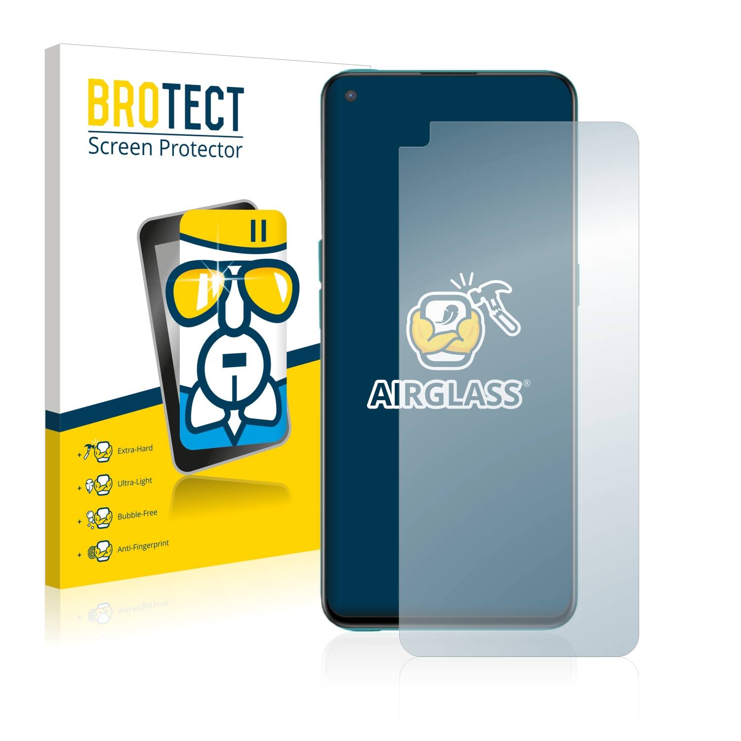BROTECT AirGlass Glas Schutz-Folie für OnePlus Nord CE 5G - Schutzglas