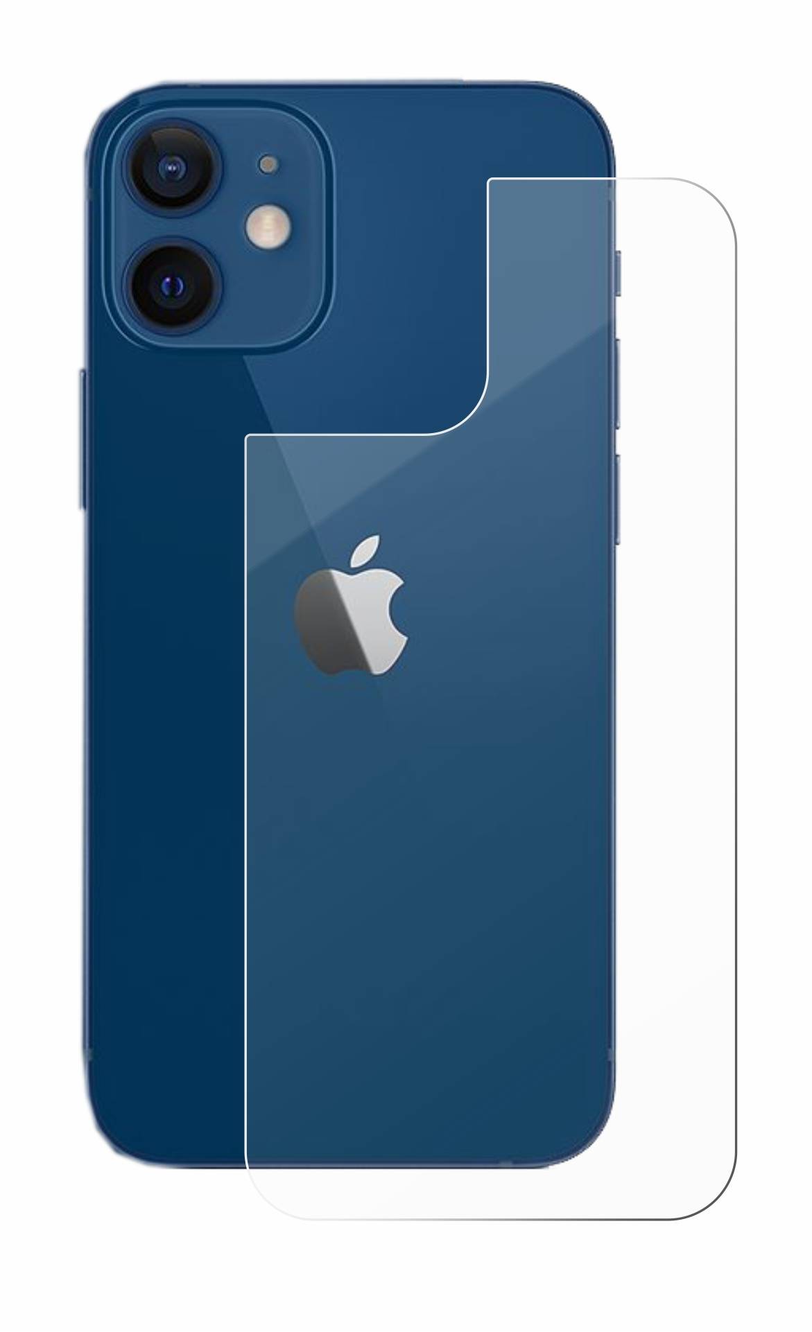 BROTECT AirGlass Glas Panzer-Folie für Apple iPhone 12 (Rückseite) - Schutzglas