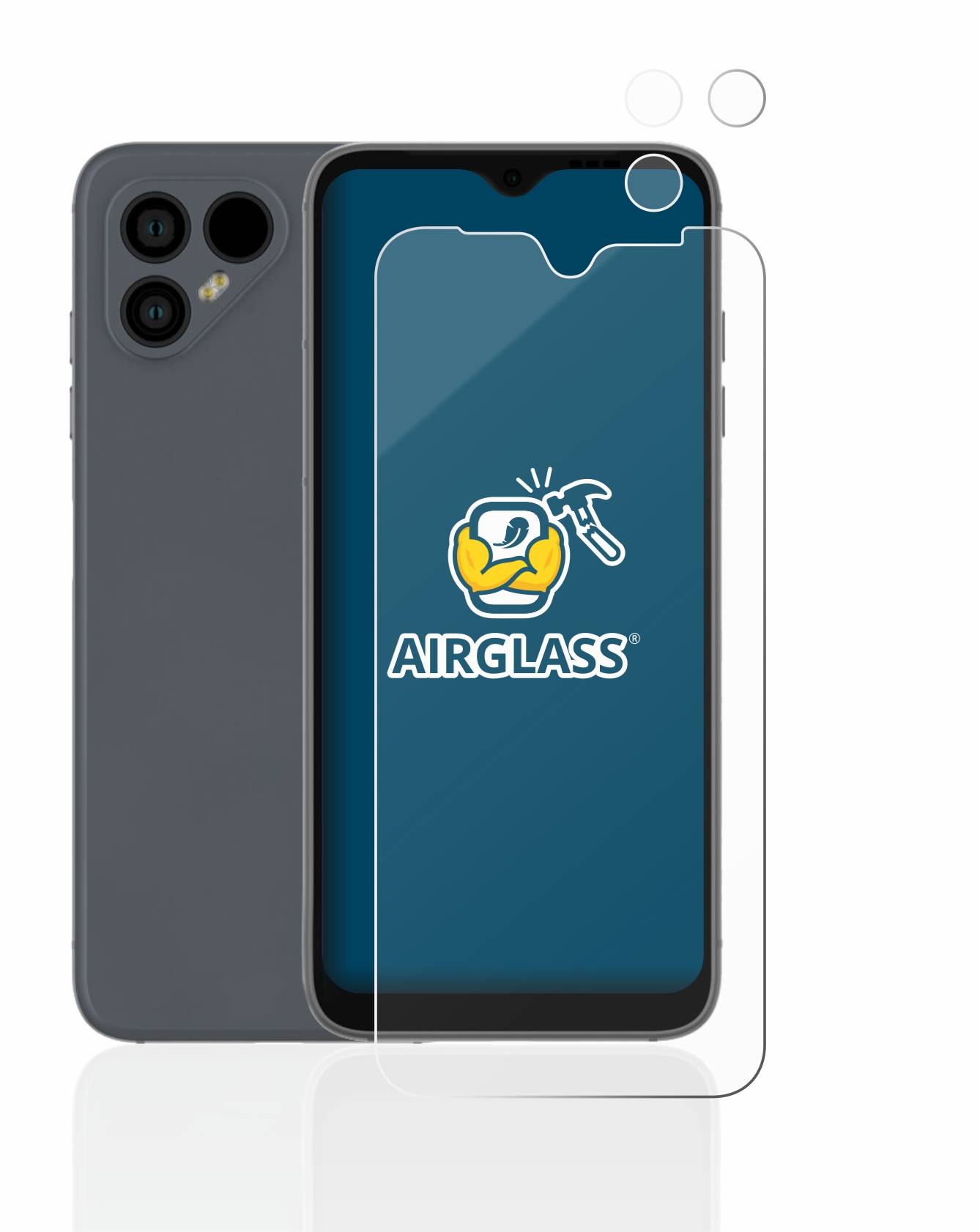 BROTECT AirGlass Glas Schutz-Folie für Fairphone 4 (Display+Kamera) - Schutzglas