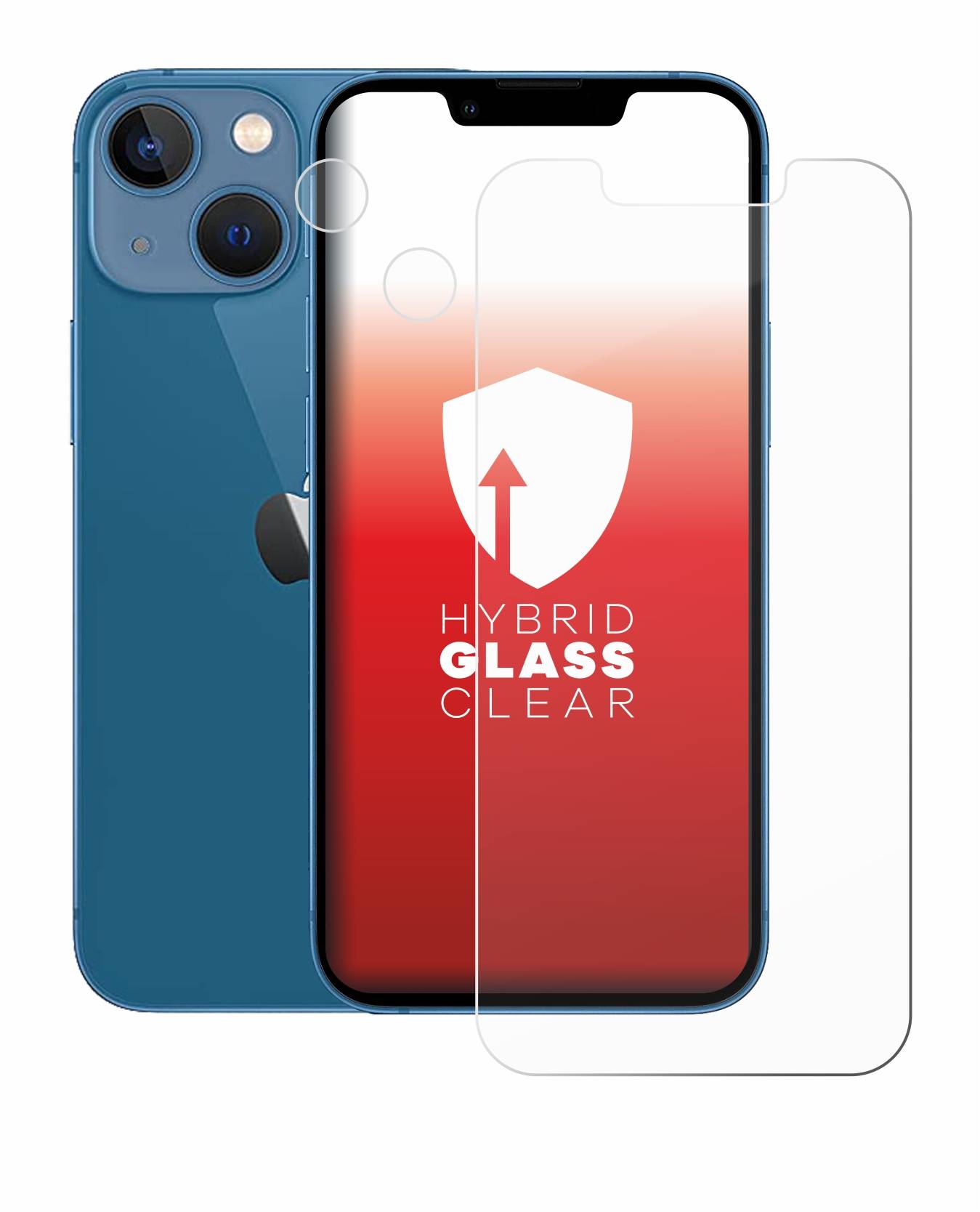 upscreen Hybrid Glas Schutz-Folie für Apple iPhone 13 mini (Display+Kamera)
