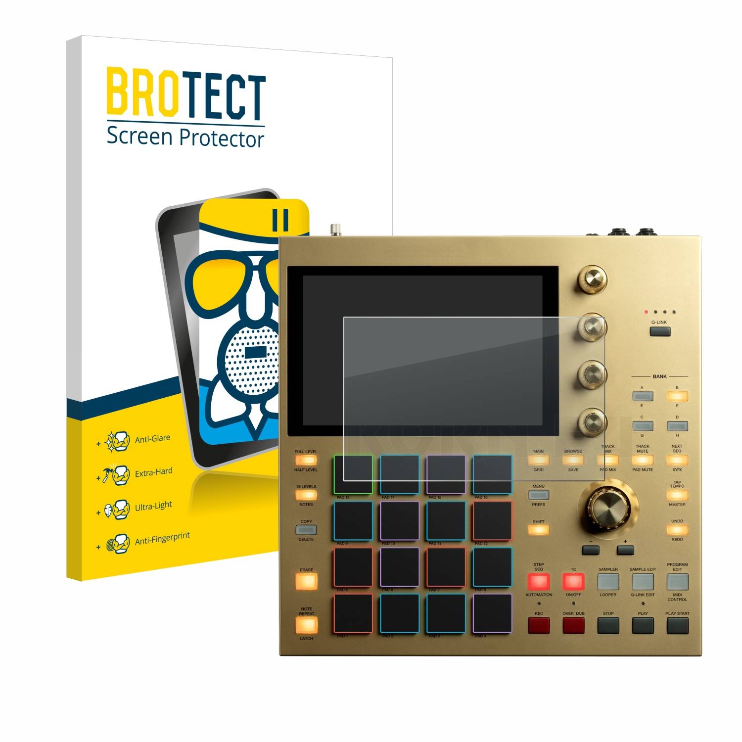 BROTECT AirGlass Flexible Schutz Glas Folie für Akai MPC One Matt Entspiegelt