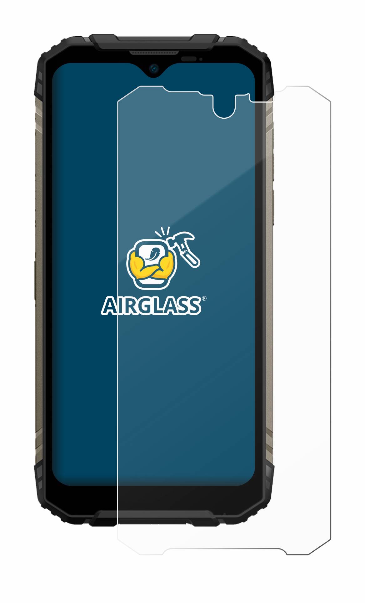 BROTECT AirGlass Flexible Schutz Glas Folie für Doogee S96 Pro Klar Transparent