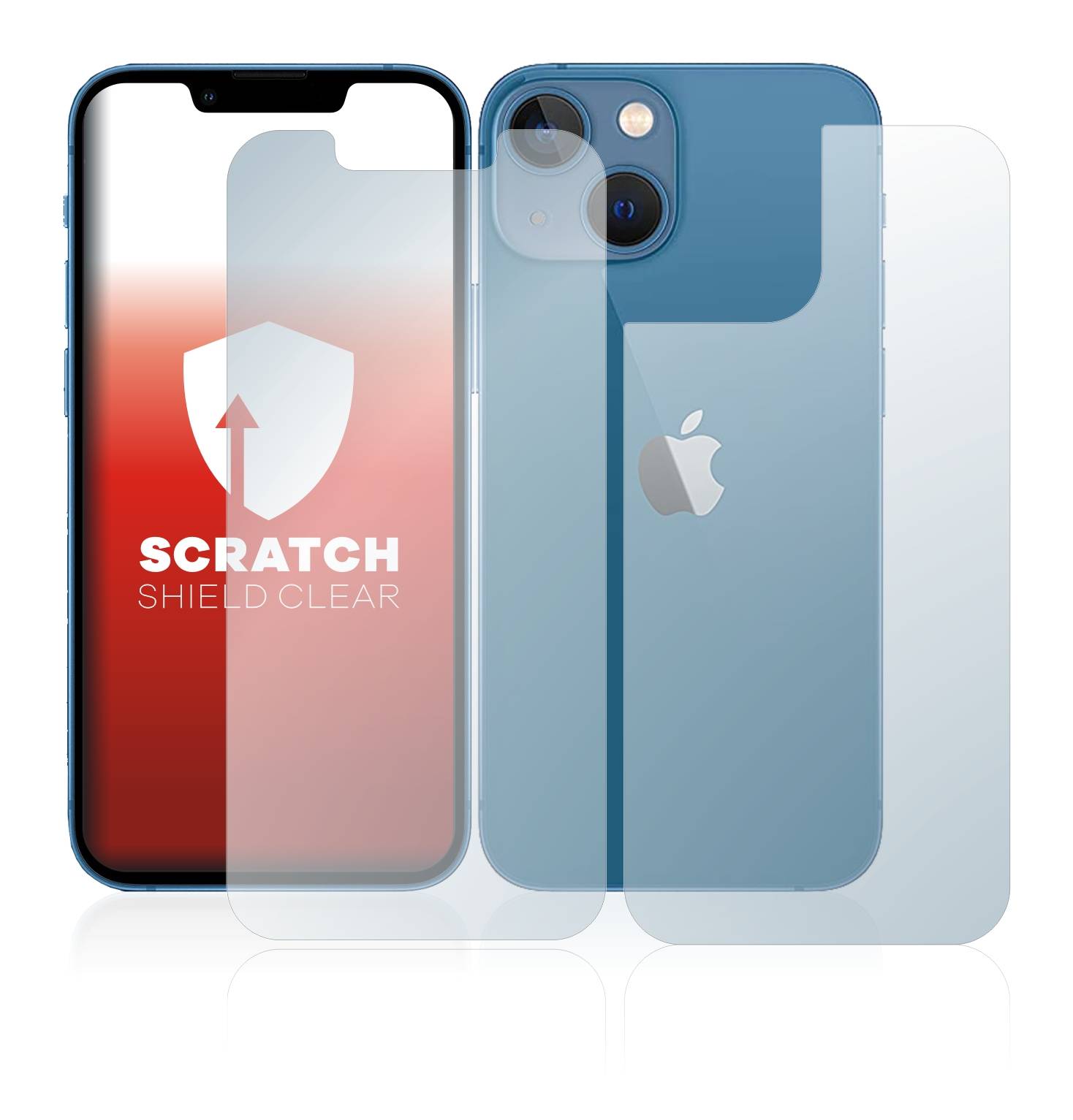 upscreen Scratch Shield Schutzfolie für Apple iPhone 13 mini (Display+Rückseite)