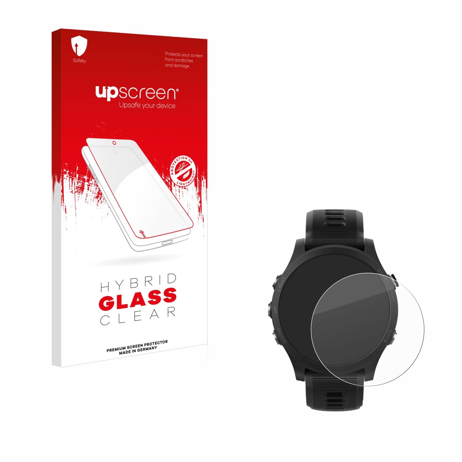 upscreen Hybrid Glas Schutz-Folie für Garmin Forerunner 935