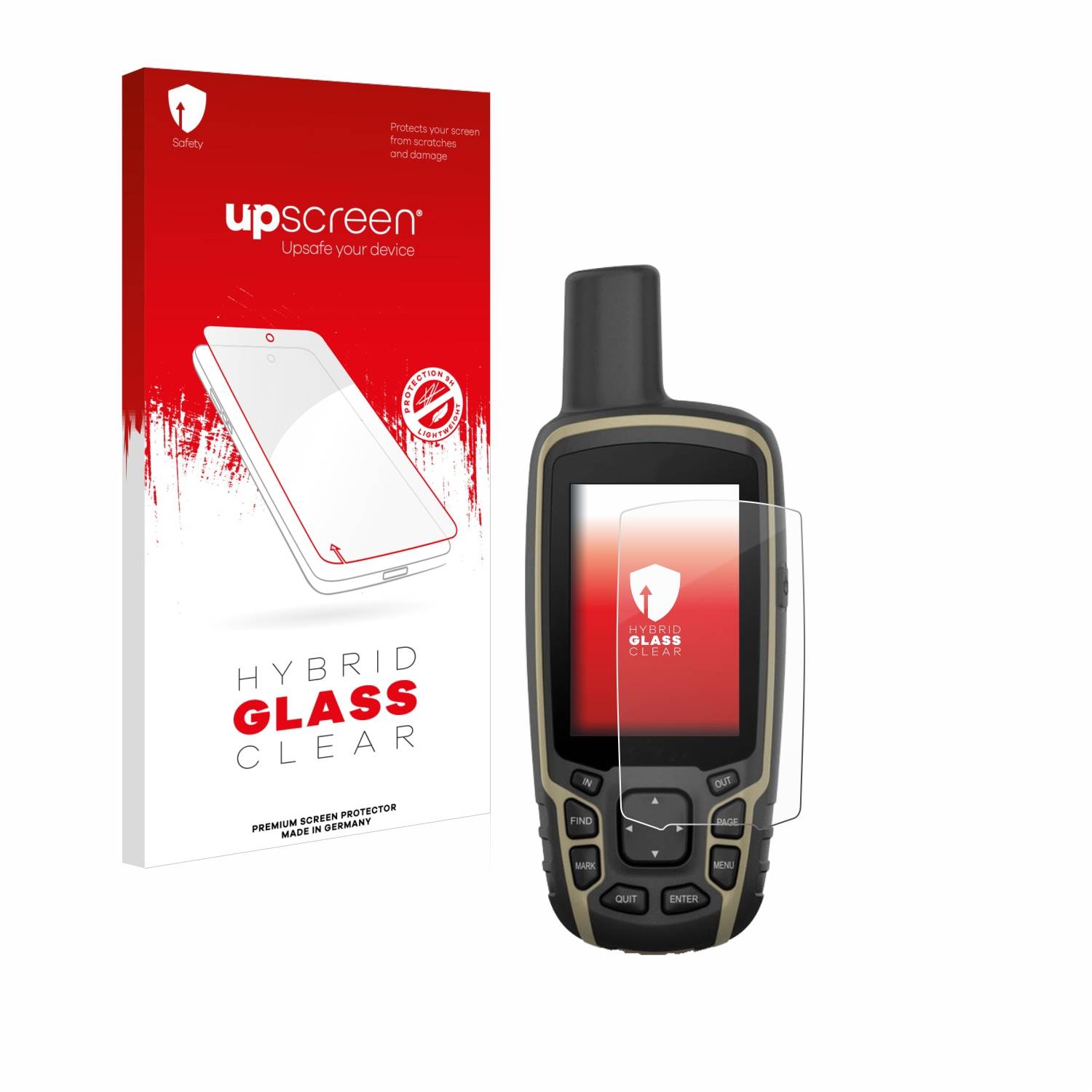 upscreen Flexible Schutz Glas Folie für Garmin GPSMAP 65s Schutzglas 9H Hybridglas Klar