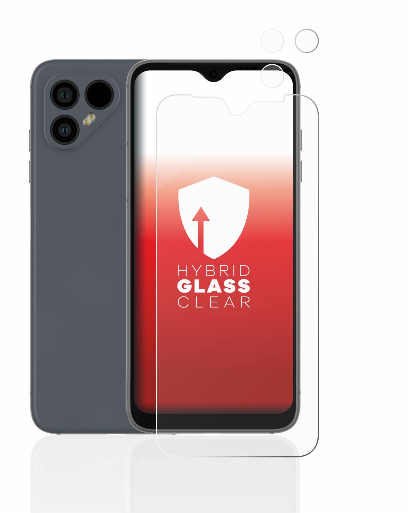 upscreen Hybrid Glas Panzer-Folie für Fairphone 4 (Display+Kamera)