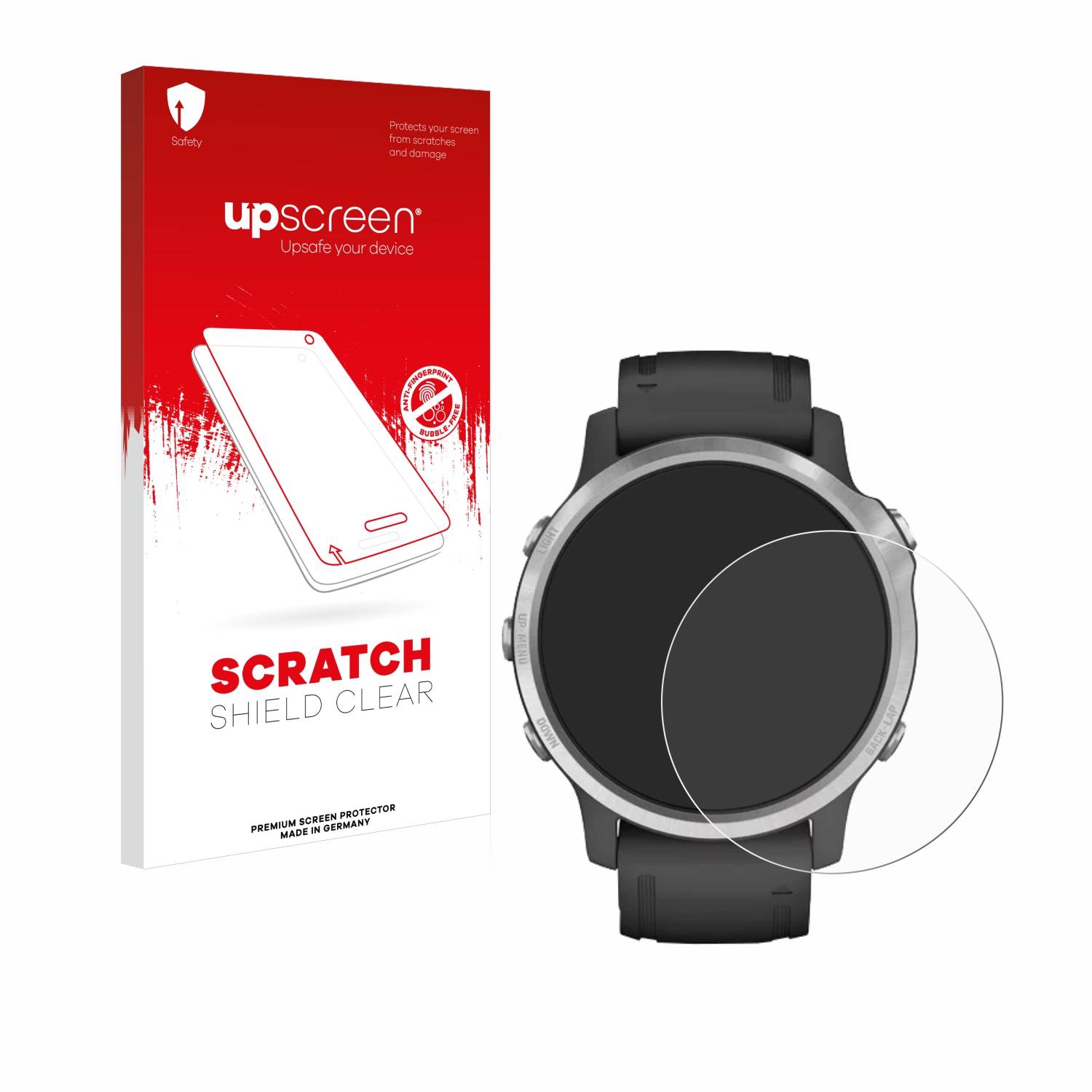 upscreen Schutzfolie für Garmin Fenix 6S / 6S Pro Kratzschutz Anti-Fingerprint Klar