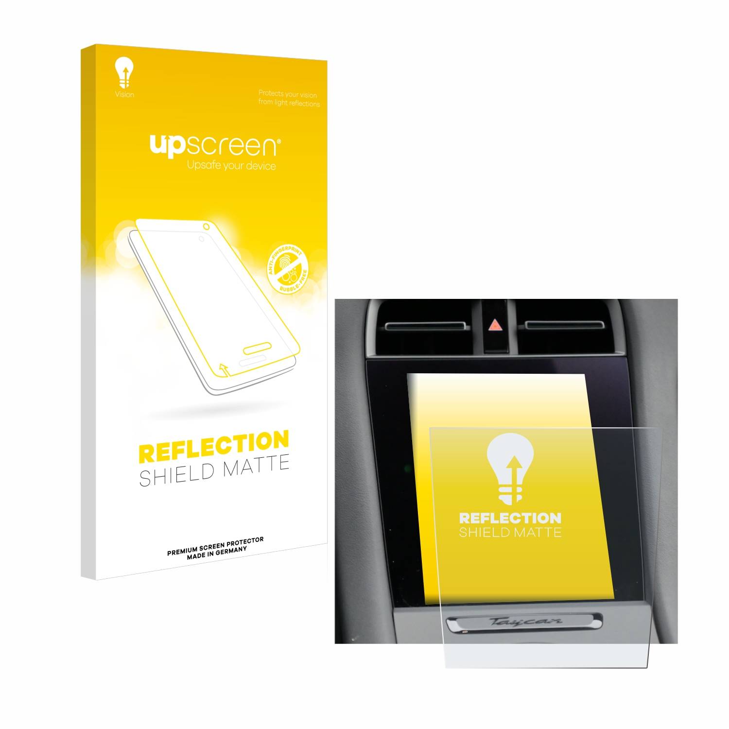 upscreen Reflection Shield Matt Schutzfolie für Porsche Taycan 2021 Infotainment System