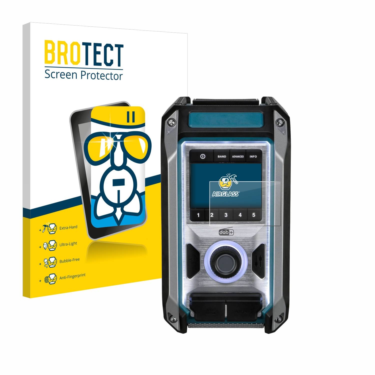 BROTECT AirGlass Flexible Schutz Glas Folie für Makita DMR115 Klar Transparent