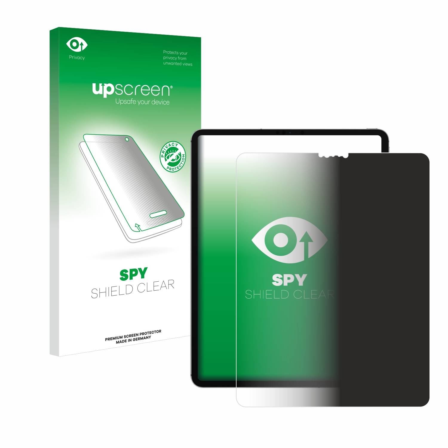 upscreen Spy Shield Sichtschutz-Folie für Apple iPad Pro 12.9 WiFi Cellular 2021 (5. Gen.)