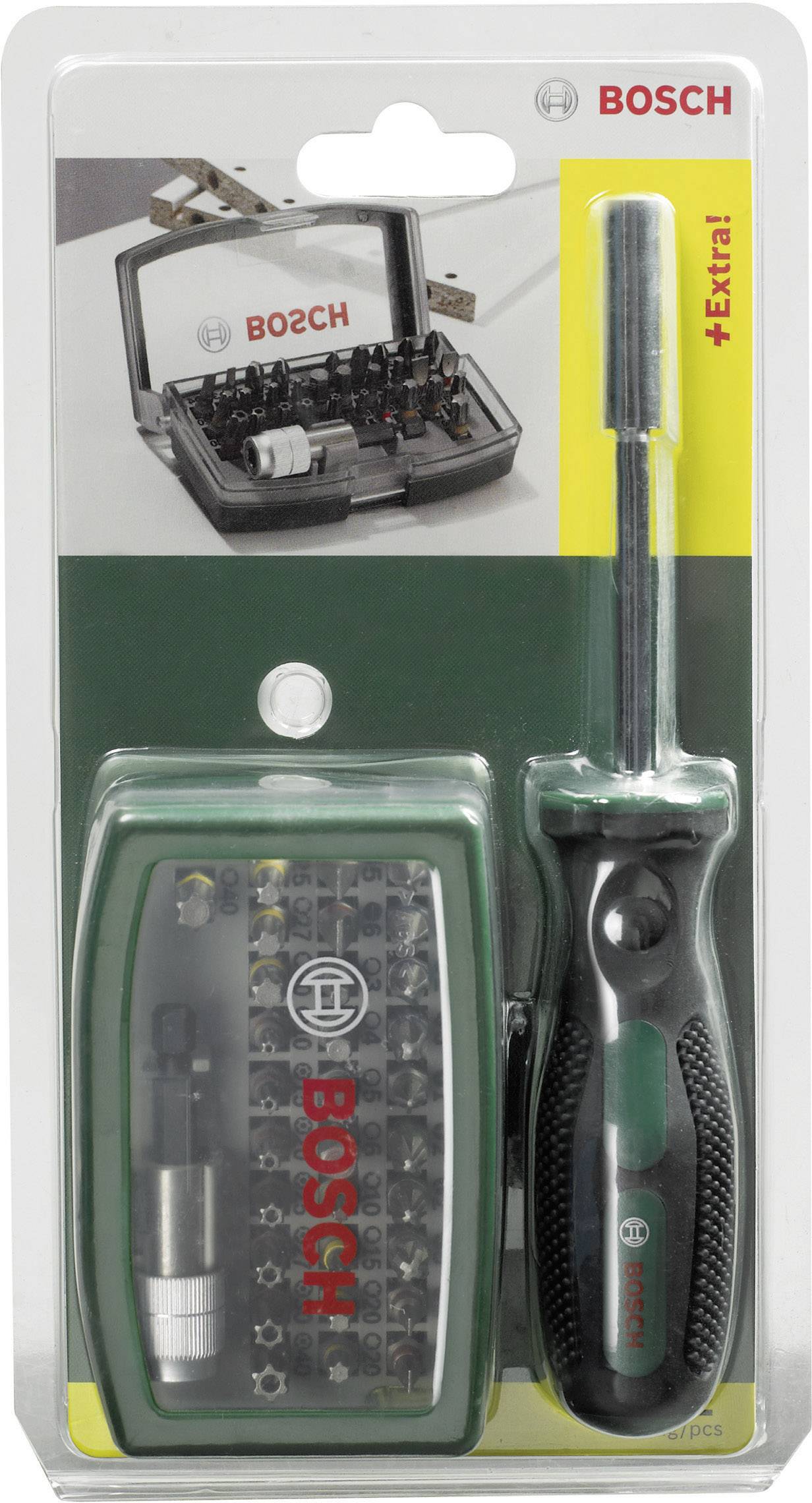 Bosch Accessories Promoline 2607017189 Bit-Set 33teilig Schlitz, Kreuzschlitz Phillips, Kreuzschlitz Pozidriv, Innen-Sechskant