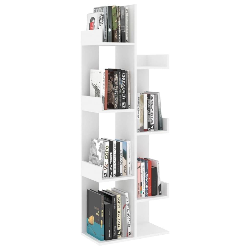 vidaXL Bücherregal Weiß 48x25,5x140 cm Holzwerkstoff