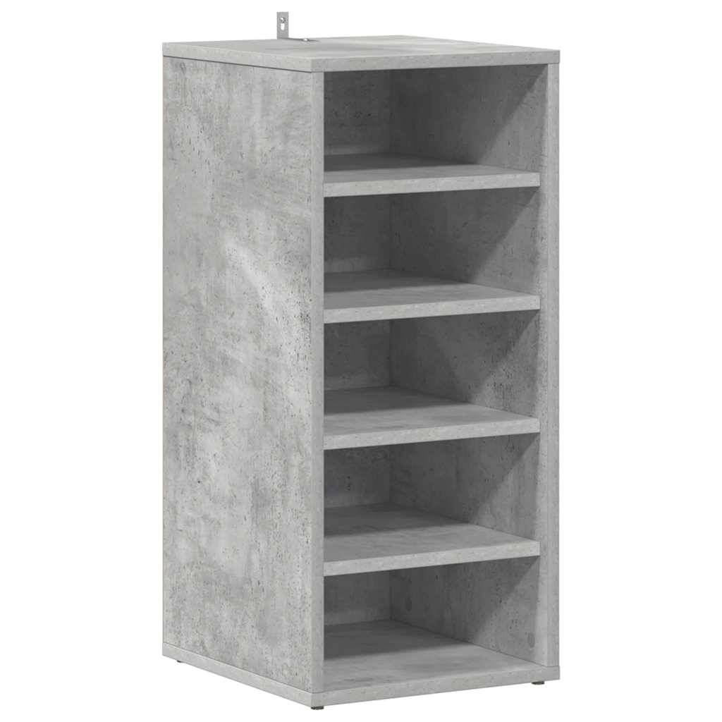vidaXL Schuhschrank Betongrau 31,5x35x70 cm Holzwerkstoff