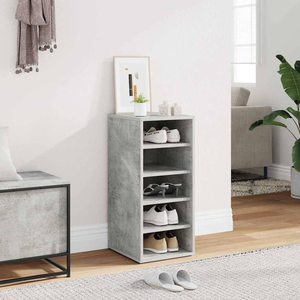 vidaXL Schuhschrank Betongrau 31,5x35x70 cm Holzwerkstoff