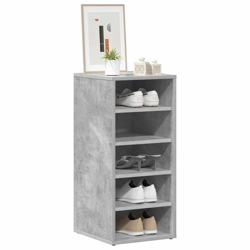 vidaXL Schuhschrank Betongrau 31,5x35x70 cm Holzwerkstoff