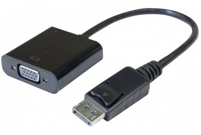 exertis Connect - Adapterkabel - DisplayPort (M) zu HD-15 (VGA) (W) - DisplayPort 1.2 - 15 cm - Daumenschrauben, aktiv