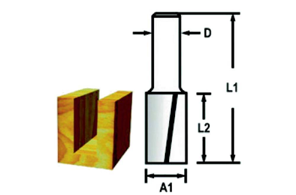 makita Nutfräser D-47569 D.16mm Zweischneider