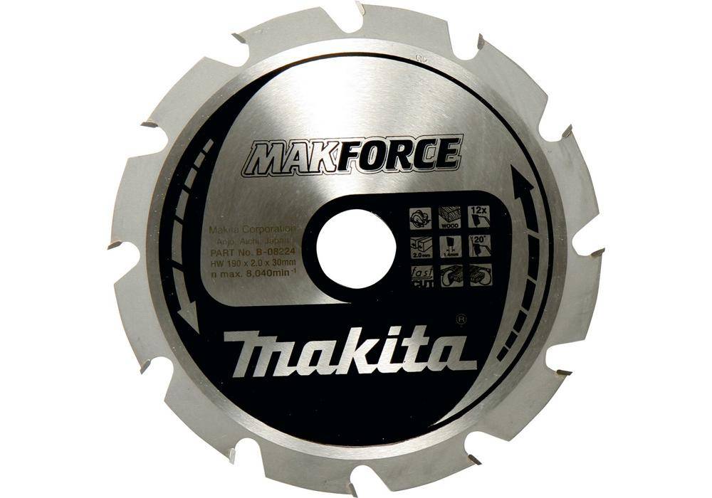 Makita MAKFORCE B-32247 Hartmetall Kreissägeblatt 190 x 30 x 1.4 mm Zähneanzahl: 24 1 St.