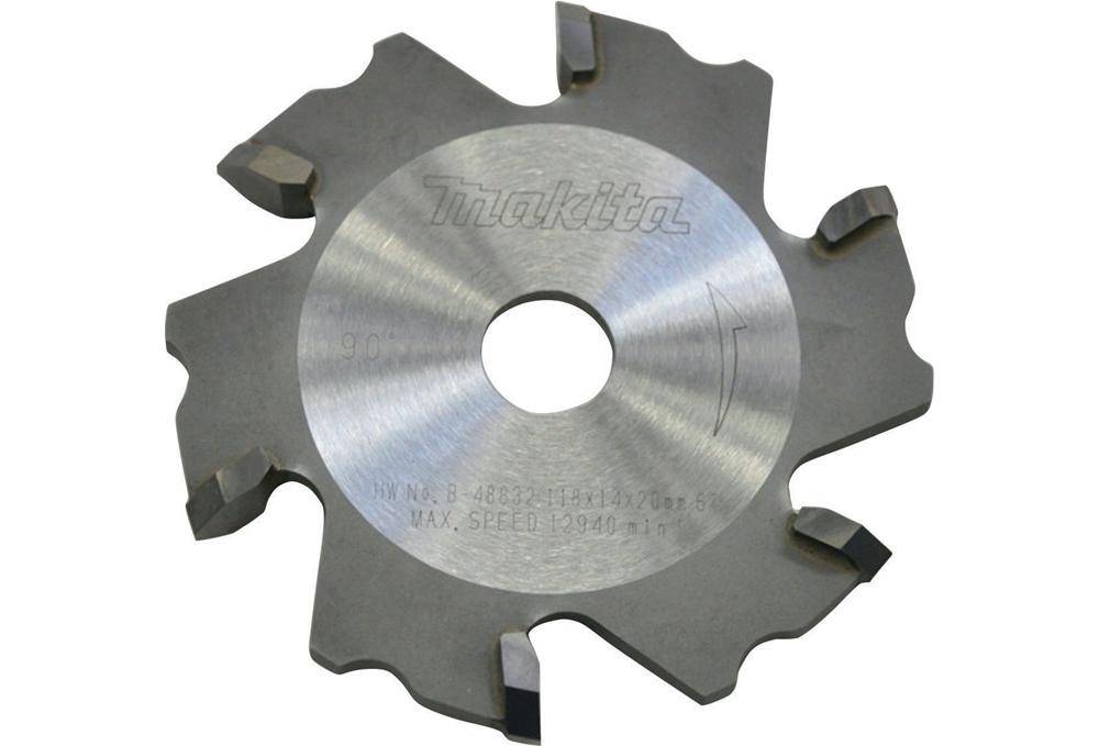 makita Nutfräser B-48832 D.118mm Zahnwinkel 90Grad 6 Zähne Bohrung