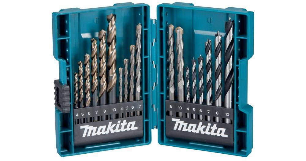 Makita - Bohrersatz - 18 Stücke - 5 mm, 6 mm, 7 mm, 8 mm, 10 mm, 4 mm