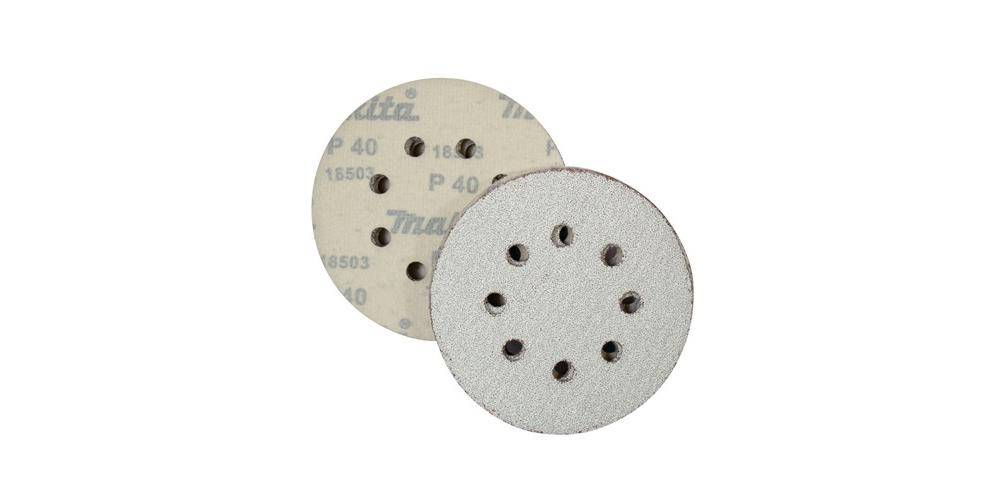 makita Schleifpapier D-65816 D.125mm K40 (10) Klett gelocht